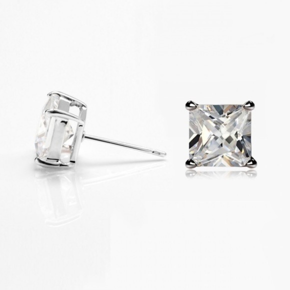 925 Renaissance Collection Princess Cut Earrings 60$